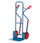 Steel sack truck, with runners H 1300 mm, bucket 300 mm, max. 300 kg Solid rubber tyres, Fetra B1331V