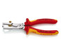 Cable shears with stripping function VDE 180 mm, chrome-plated, MK handle Knipex 13 66 180