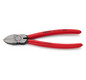 Side cutters for plastic 180 mm, polished head, with spring Knipex 72 01 180