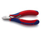 Electronic side cutter facet 115 mm, polished, with spring, MK handle Knipex 77 12 115